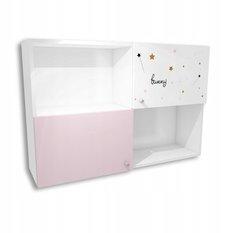 Szafka FAIRY 120x80 cm biało różowa wisząca z grafiką dla dziecka - Miniaturka zdjęcia nr 1