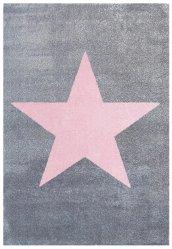Dywan dziecięcy Big Star Grey/Pink 100x160 cm do pokoju dziecięcego szary z gwiazdą - Miniaturka zdjęcia nr 7