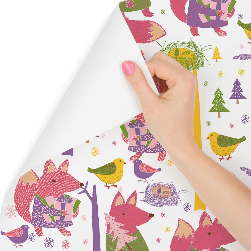 Tapeta dla dzieci – Lis i ptaki w lesie, dekoracja ekskluzywna nr. 3