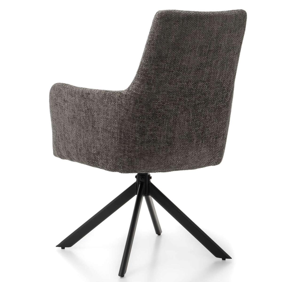 Krzesło TITO szare tapicerowane szenilowe do jadalni lub salonu  nr. 7