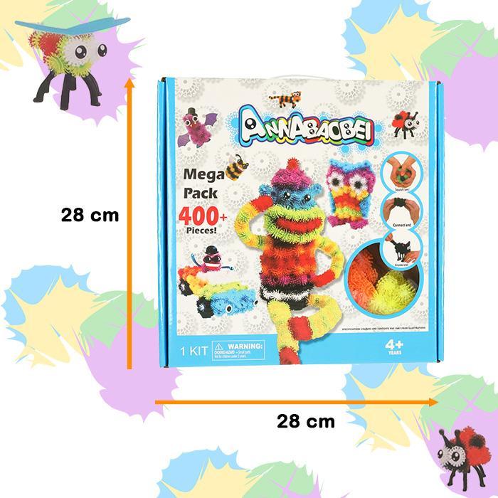 Rzepy czepy klocki kulki kolorowe kreatywne 436 elementów zabawka dla dzieci 28x6,5x28 cm 1 Full Screen
