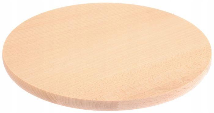 Deska obrotowa 30 cm drewniana taca patera do pizzy serów naturalna buk nr. 2