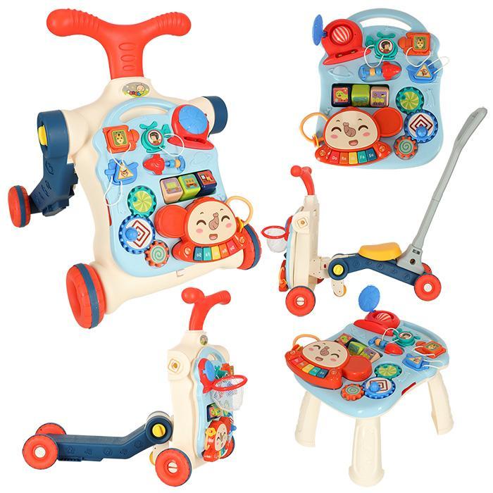 Pchacz chodzik jeździk deskorolka stolik interaktywny 5w1 zabawka dla niemowląt 52,2x16x42cm nr. 1