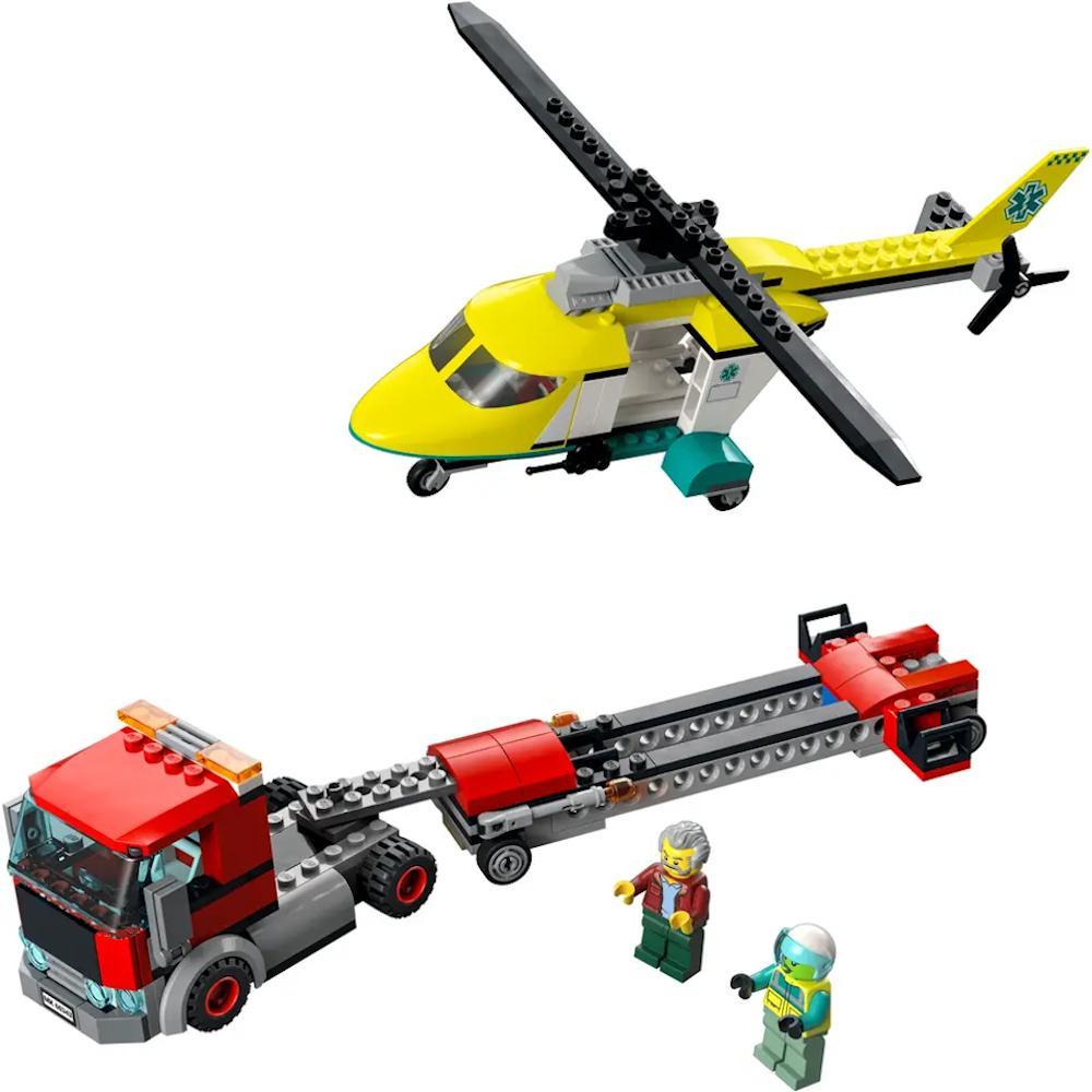 LEGO CITY bardzo duży zestaw klocków laweta helikoptera ratunkowego 60343 nr. 2