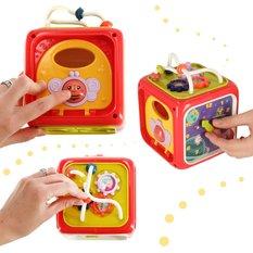 Zabawka edukacyjna interaktywna sensoryczna manipulacyjna kostka sorter klocków - Miniaturka zdjęcia nr 5