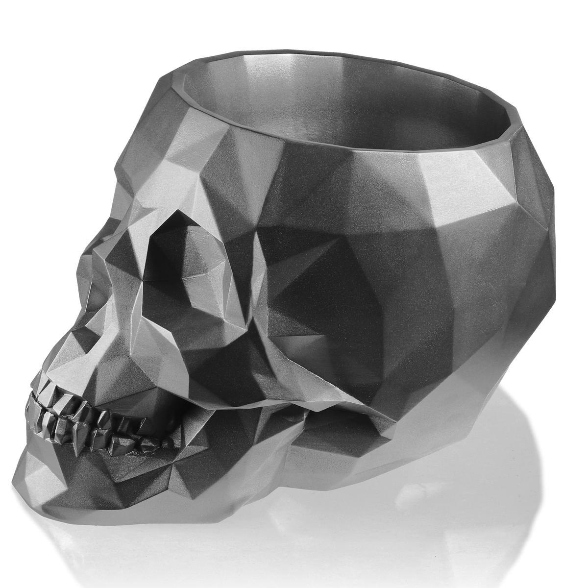 Donica Skull Low-Poly Steel Poli 24 cm nr. 1