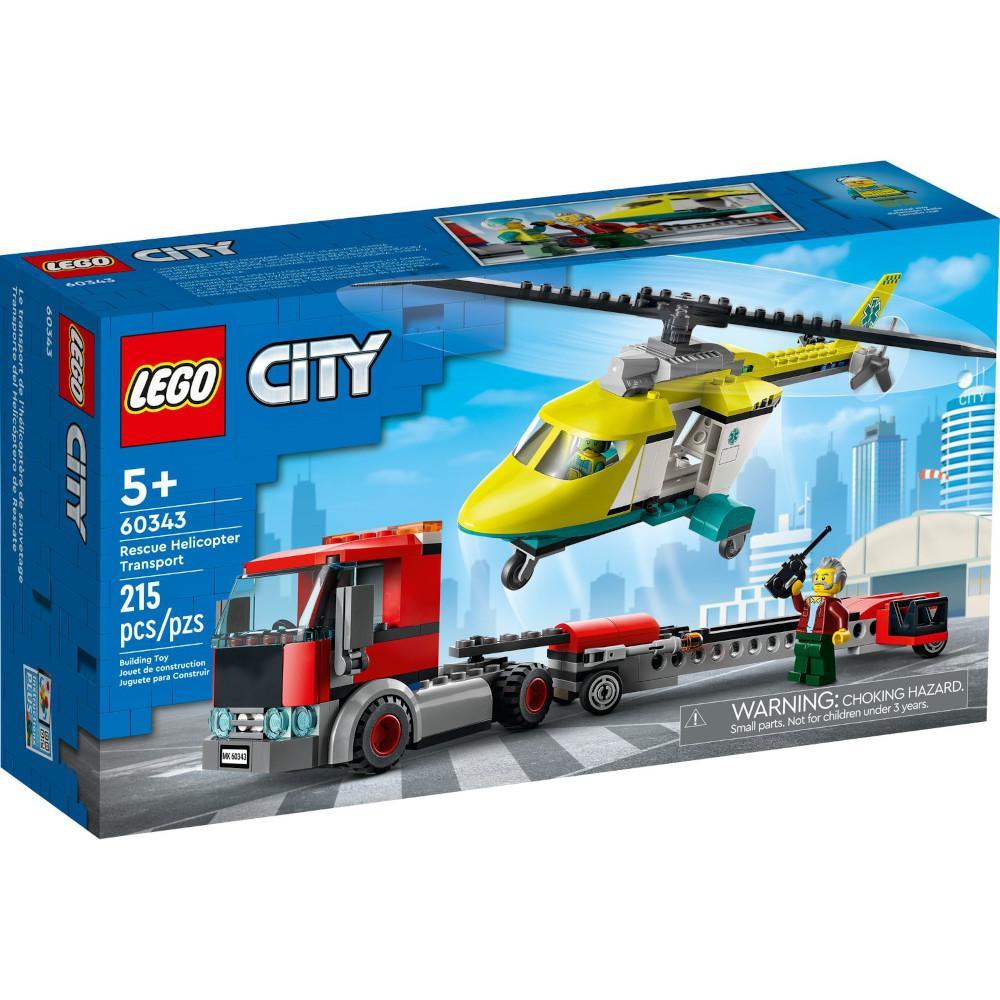 LEGO CITY bardzo duży zestaw klocków laweta helikoptera ratunkowego 60343 nr. 1