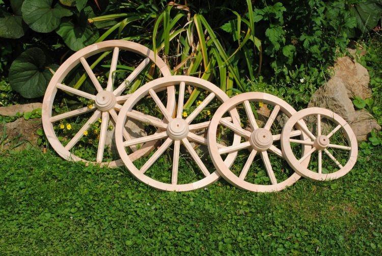 Drewniane koło do wozu 32 cm ozdobne do ogrodu dekoracja naturalne  1 Full Screen