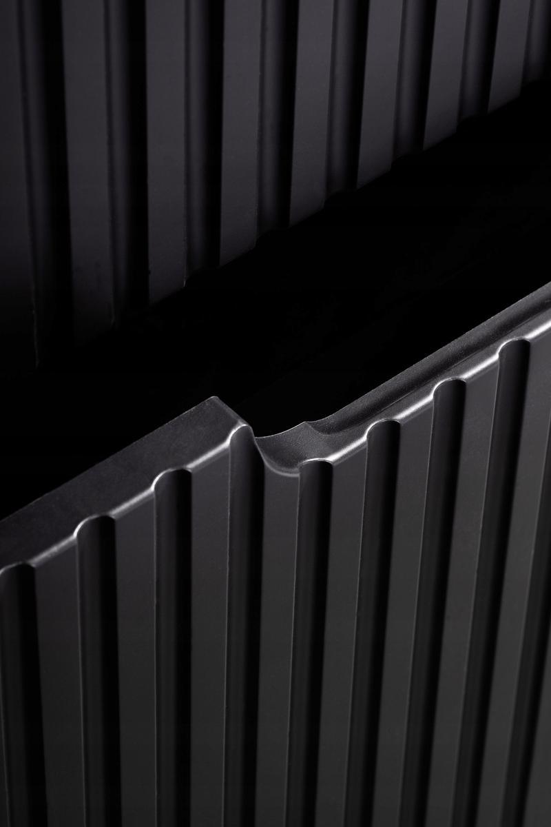 Szafka Łazienkowa kostka wisząca  NOVA BLACK 30 cm czarna Kwadrat ryflowany front do łazienki 9 Full Screen