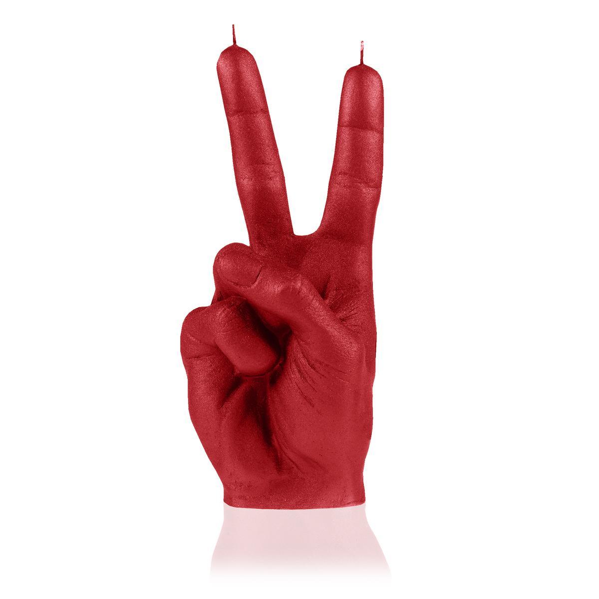 Świeca Hand PEACE Red nr. 1