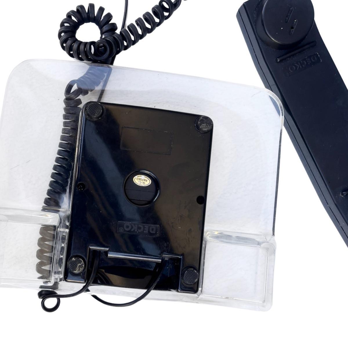 Włoski modernistyczny telefon stacjonarny z plexi, Decko, lata 90. 6 Full Screen