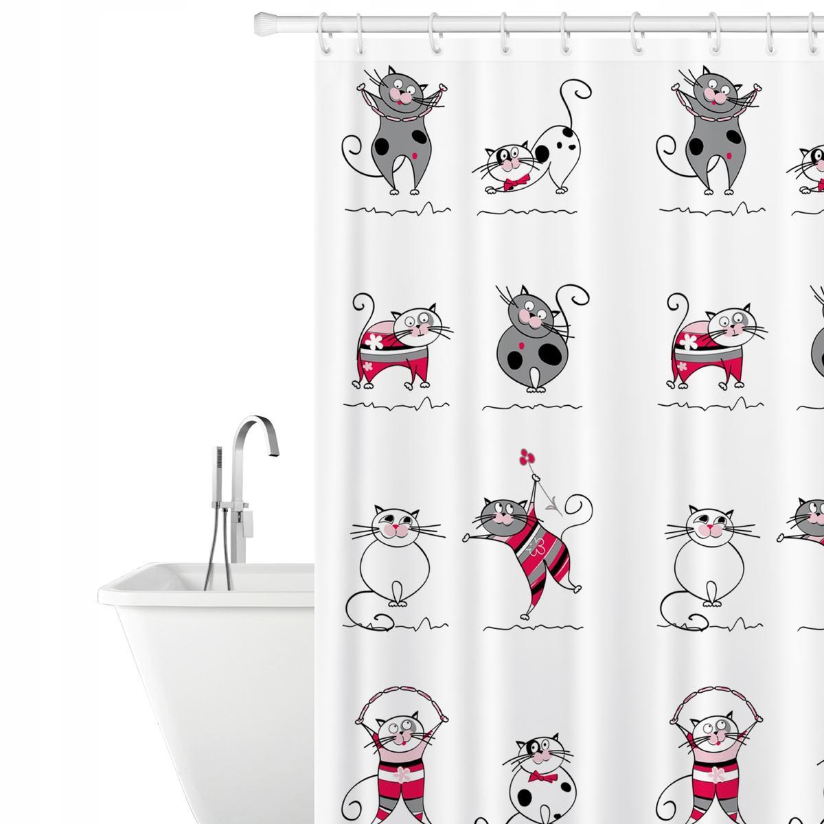 Tatkraft Funny Cats tekstylna zasłona prysznicowa 0 Full Screen
