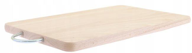 Deska do krojenia 21x1,7x33 cm drewniana z uchwytem metalowym naturalny buk nr. 2