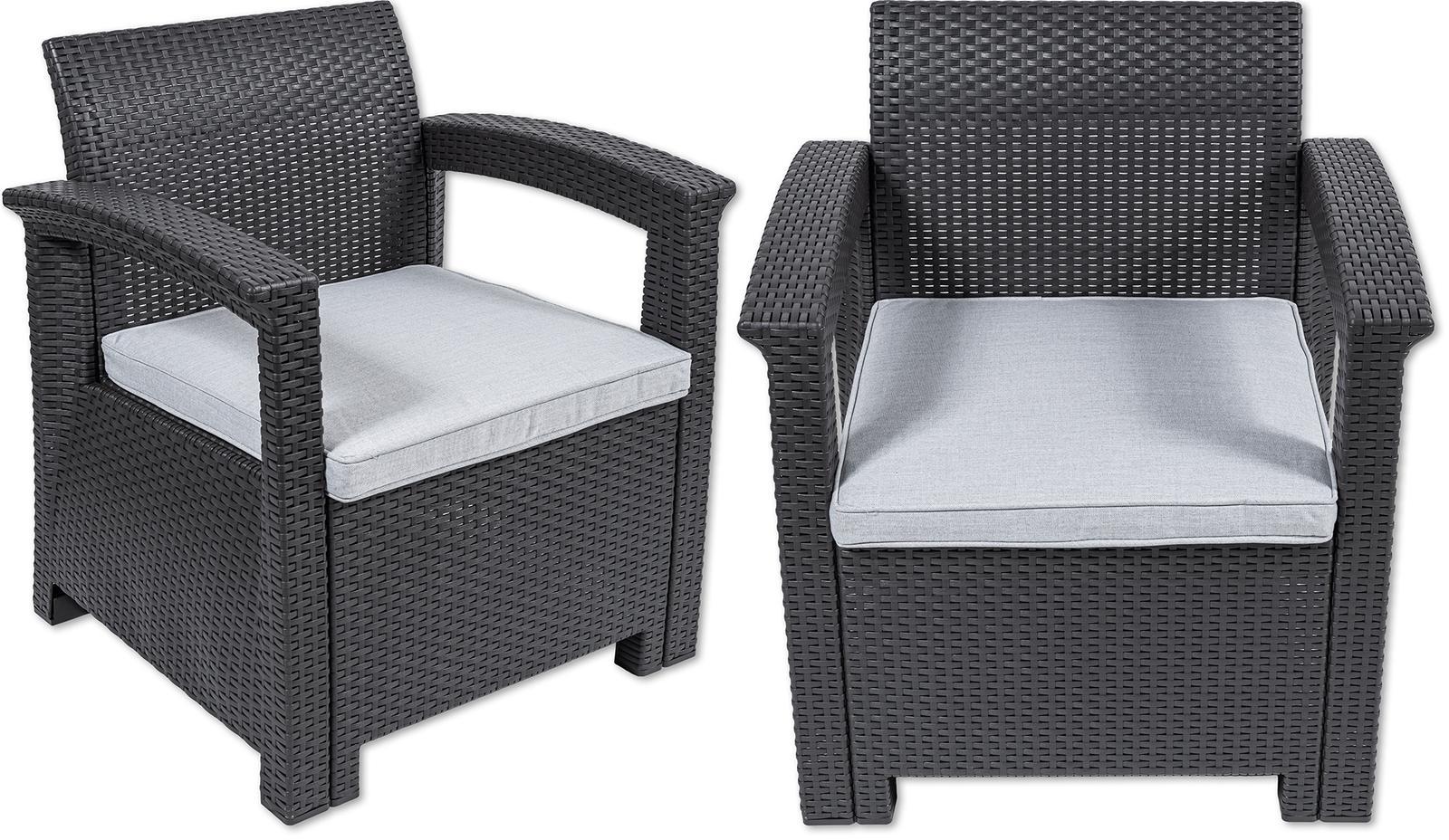 Zestaw mebli ogrodowych kanapa stół krzesła ogrodowe Heckermann® AC-RS009-3 nr. 6