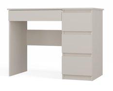 Biurko MIJAS 98x51x76 cm funkcjonalne z szufladami do biura pokoju dziecka prawe beżowy kaszmir