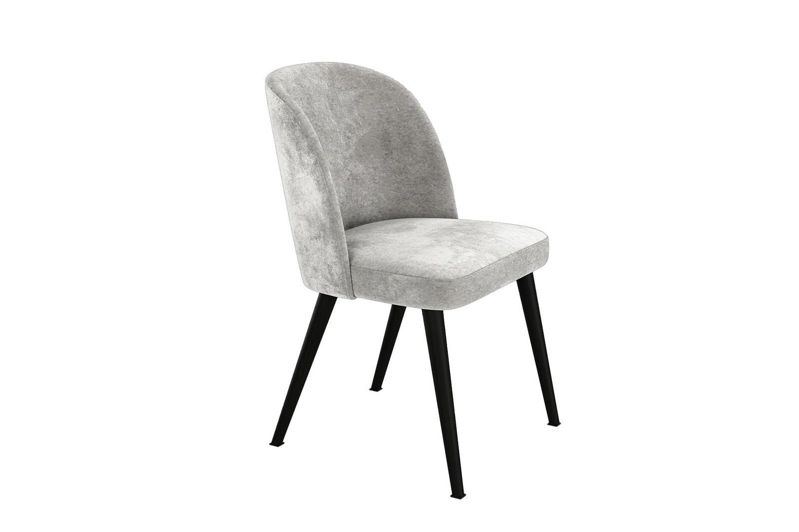  Krzesło OPERA KR-2 53x49x83 cm welurowe do jadalni srebrny nr. 3