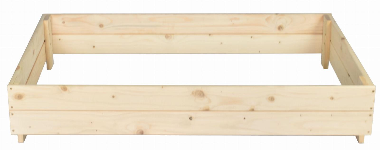 Warzywniak 120x20x120 cm zielnik ogrodowy drewniany skrzynia jasny nr. 3