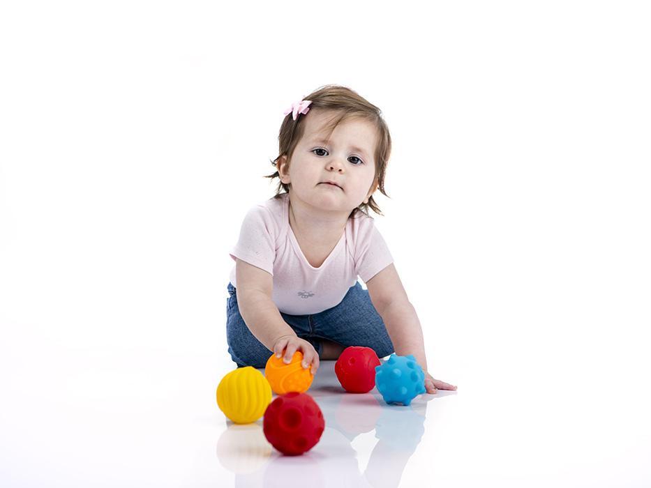 Kolorowe piłki sensoryczne BUŹKI 6 sztuk dla dziecka do zabawy  nr. 5