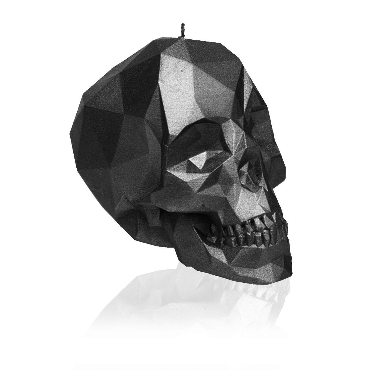 Świeca Skull Low-Poly Black Metallic Small nr. 1