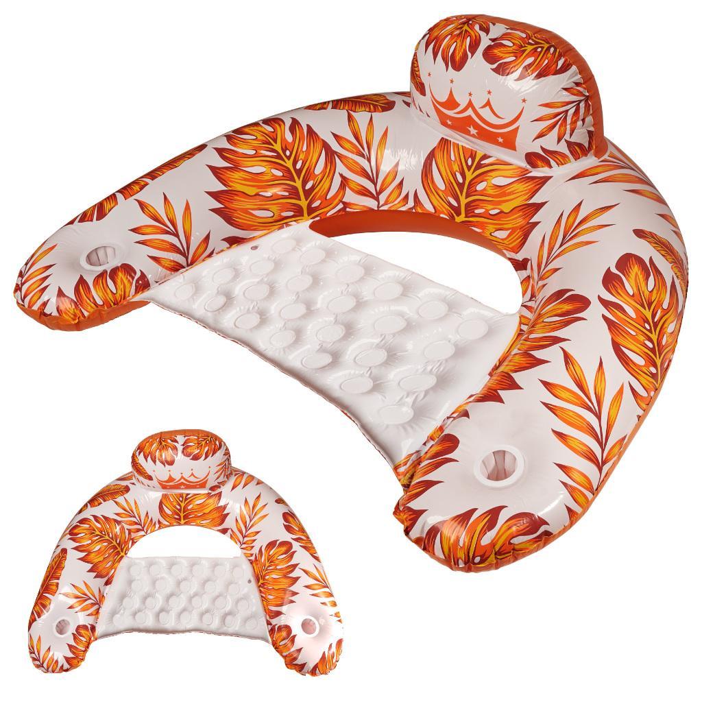 Krzesło do pływania fotel leżak hamak wodny pomarańczowy nr. 1