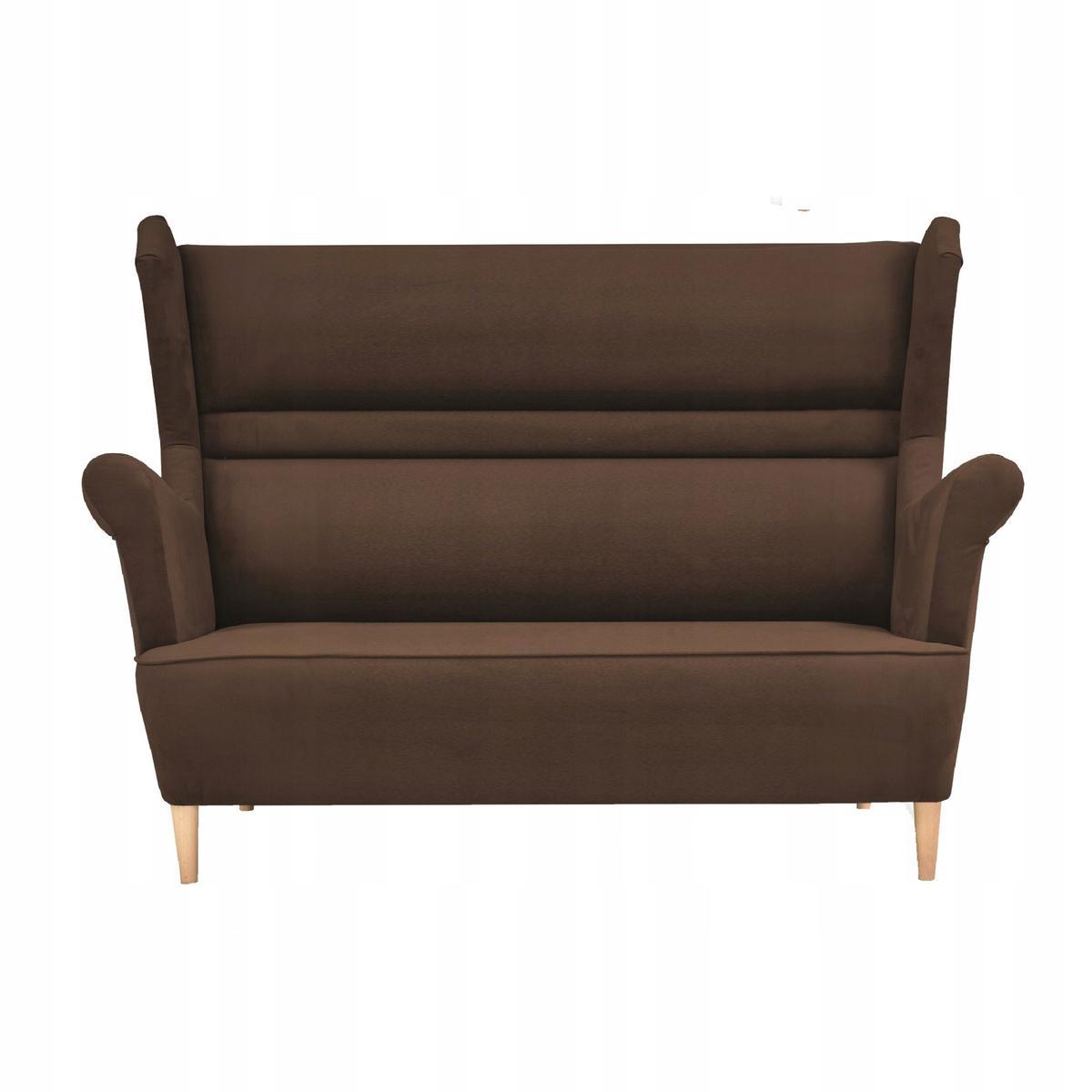 Zestaw wypoczynkowy ZOJA sofa + 2 fotele + 2 podnóżki brązowe do salonu  2 Full Screen