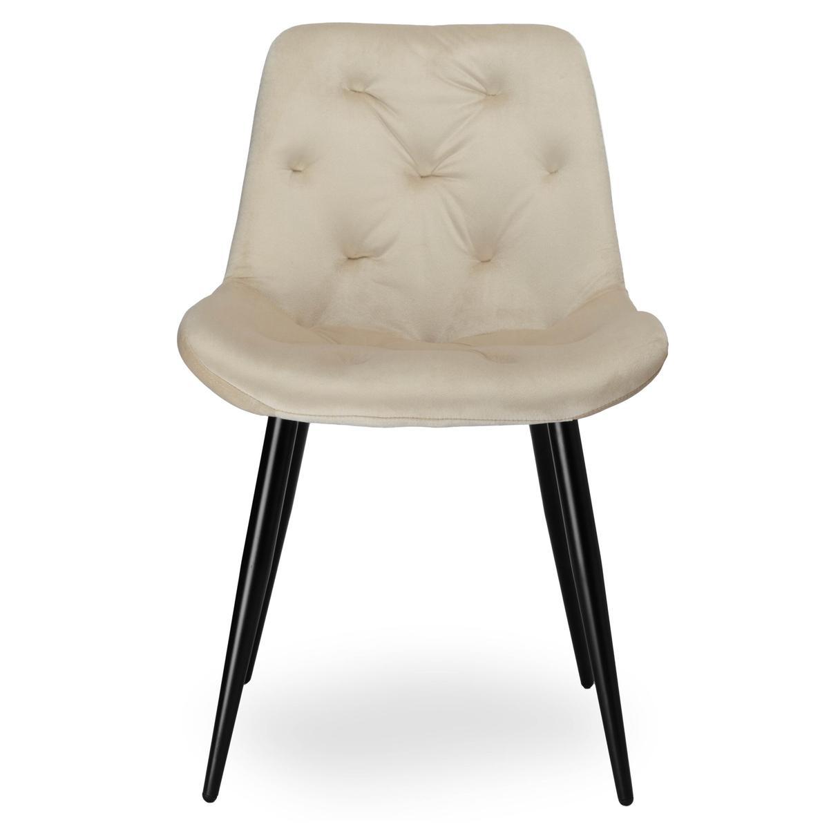 Krzesło ELIOT VELVET tapicerowane beżowy aksamit nr. 6