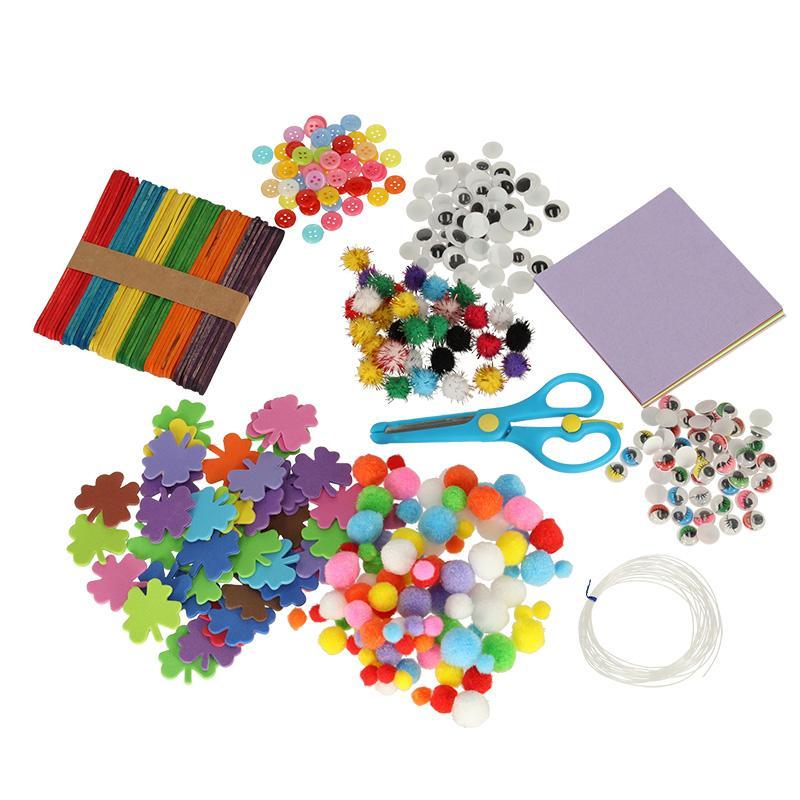 Zestaw kreatywny dla dzieci plastyczny do prac ręcznych 1200 elementów 31x20x6 cm nr. 7