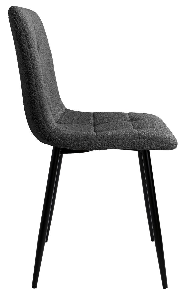Krzesło boucle DENVER 44x86x55 cm do jadalni teddy grafitowe nr. 7