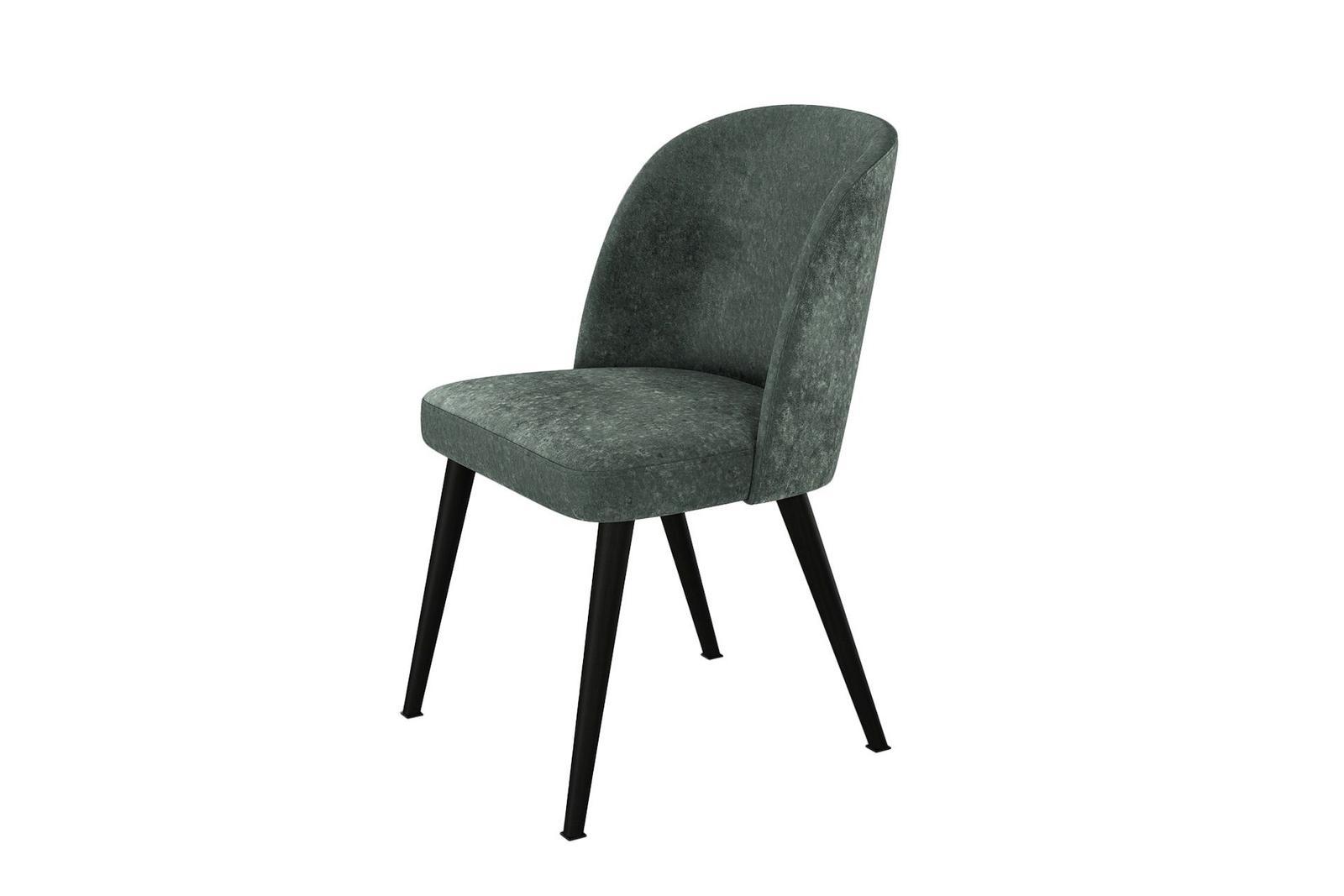  Krzesło OPERA KR-2 53x49x83 cm welurowe do jadalni szary nr. 2