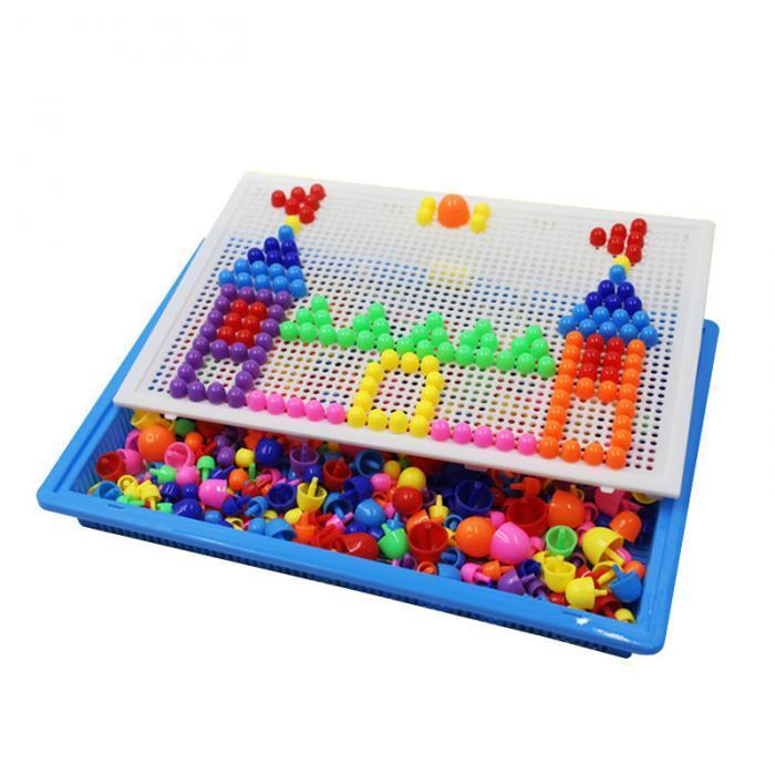 Puzzle pinezki grzybki układanka obrazkowa 296 sztuk dla dzieci kolorowe 28,5x3,5x21 cm 0 Full Screen