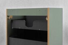 Szafka łazienkowa z umywalką 80 cm zielona ryflowane fronty 2 szuflady mdf line green - Miniaturka zdjęcia nr 10