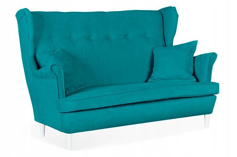 Zestaw wypoczynkowy mebli ARI 149x104x92 cm uszak sofa fotele pufy do salonu Enjoy turkusowy nr. 2