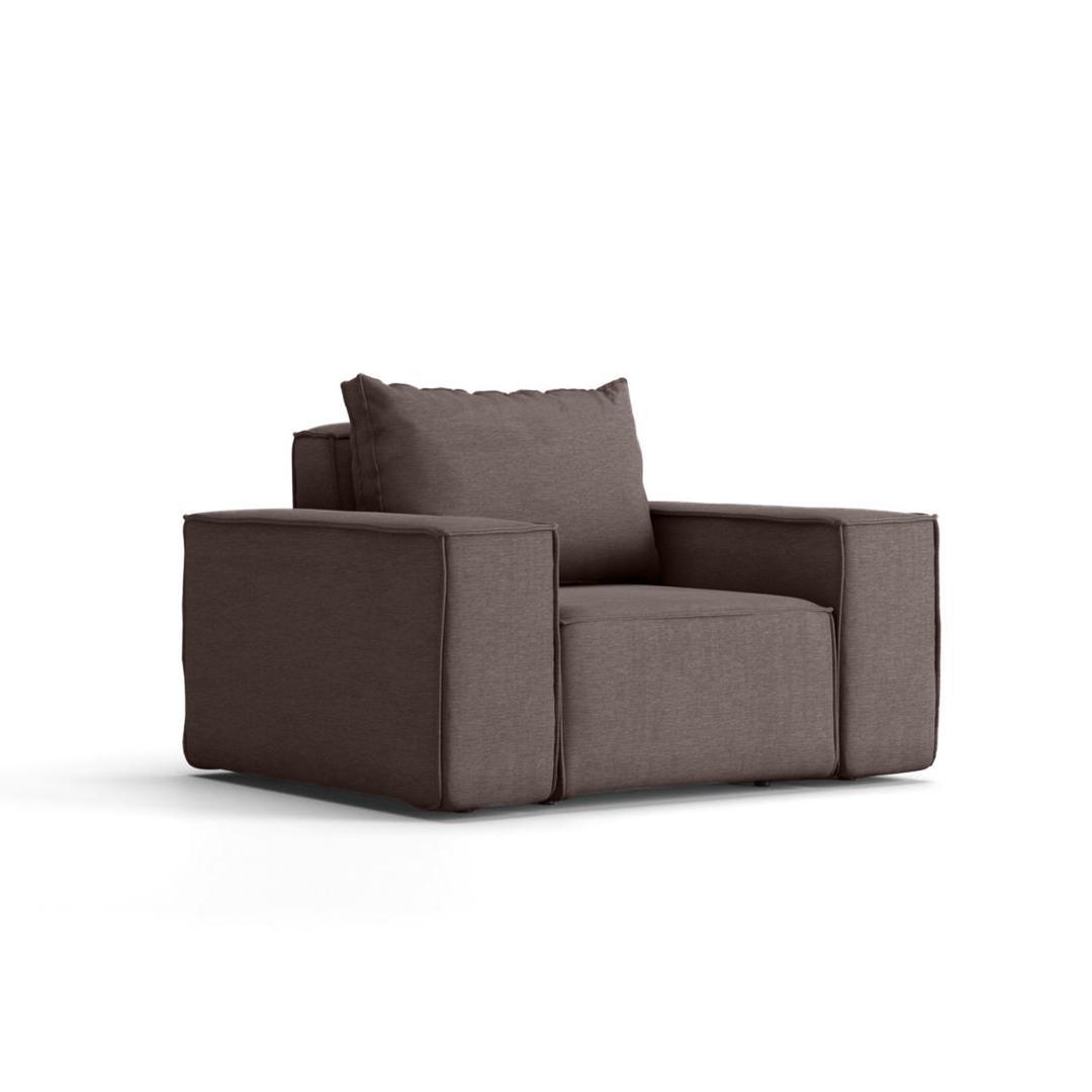 Sofa jednoosobowa SONNE 115x73x88 cm wodoodporna UV do ogrodu + poduszka brązowa 0 Full Screen