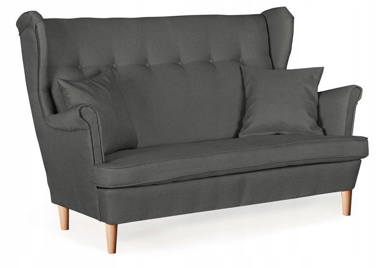 Zestaw wypoczynkowy mebli ARI 149x104x92 cm uszak sofa fotele pufy do salonu Twist szary nr. 3