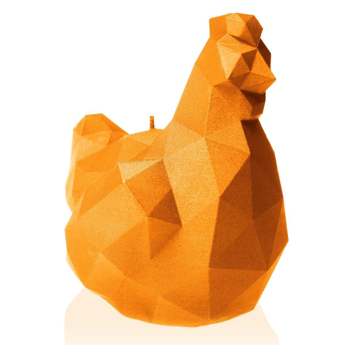 Świeca Chicken Low-Poly Orange Small nr. 1