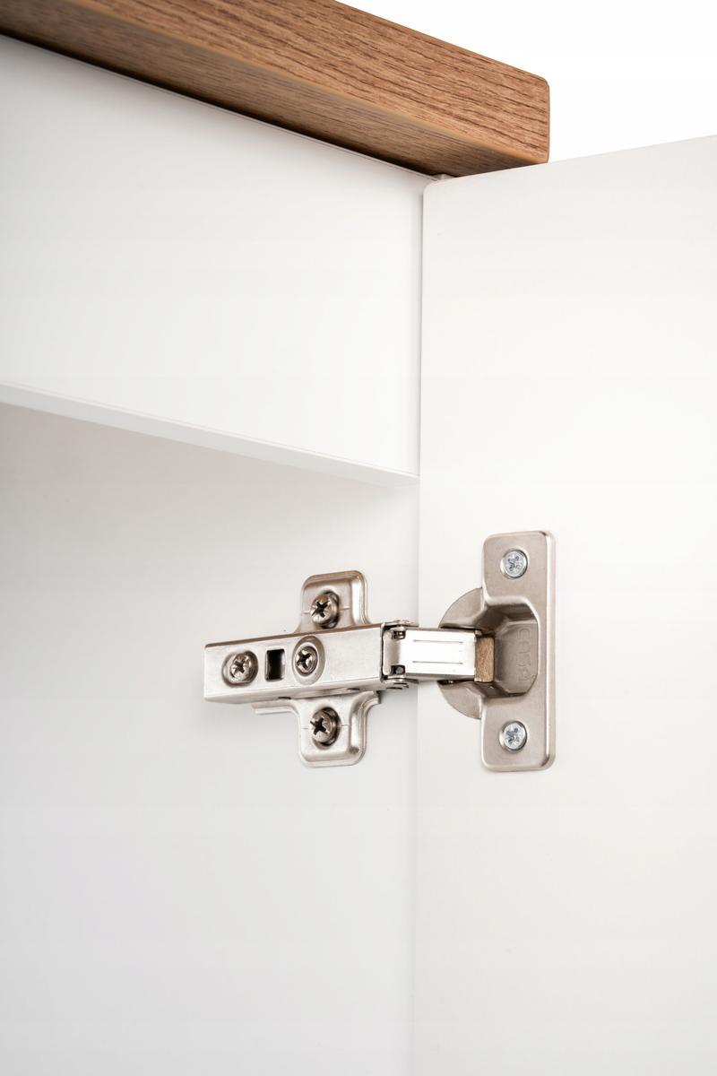 Szafka łazienkowa z umywalką 60x39x57 cm biała wisząca ryflowane fronty drzwi NOVA WHITE do łazienki  nr. 13