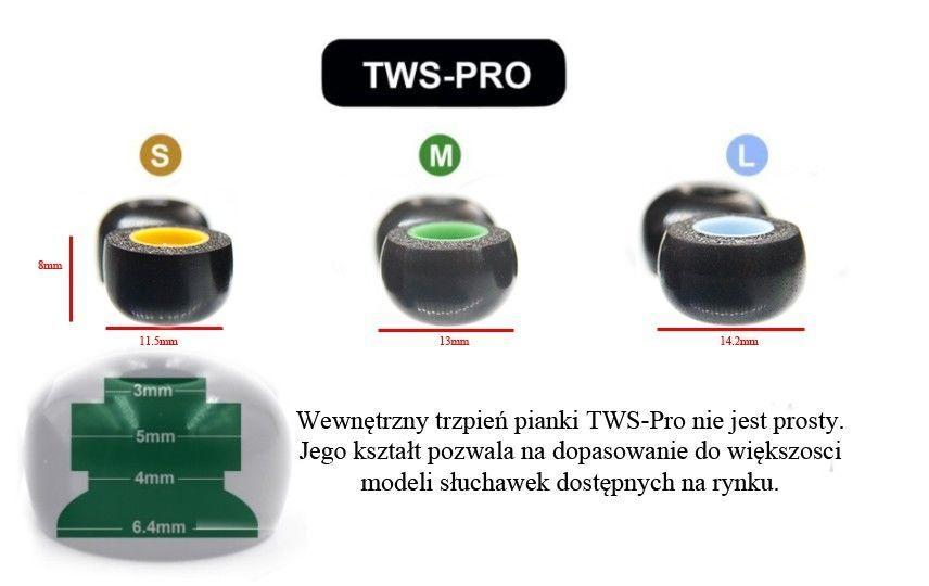 pianki TWS-Pro do słuchawek S,M,L 1 Full Screen