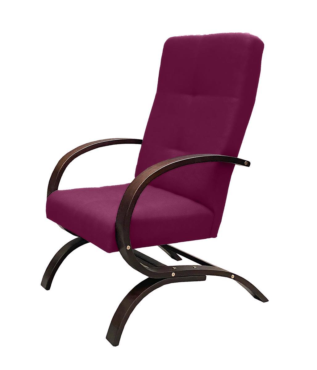 Fotel Finka 65x109x75 cm do salonu purpurowy ciemny orzech nr. 1