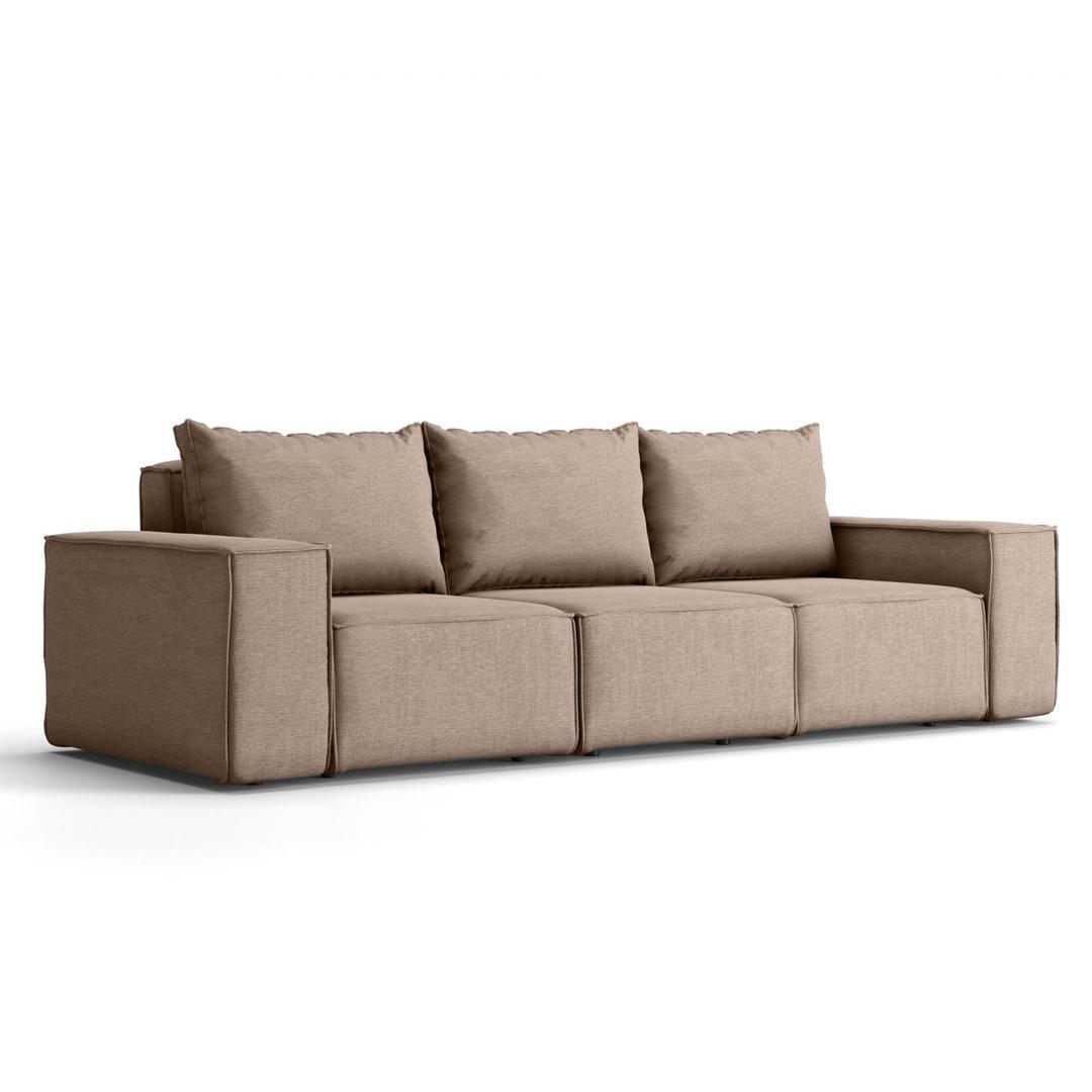 Beżowa sofa ogrodowa SONNE 3-osobowa wodoodporna - 245x88x73 cm - Idealna na Taras 0 Full Screen