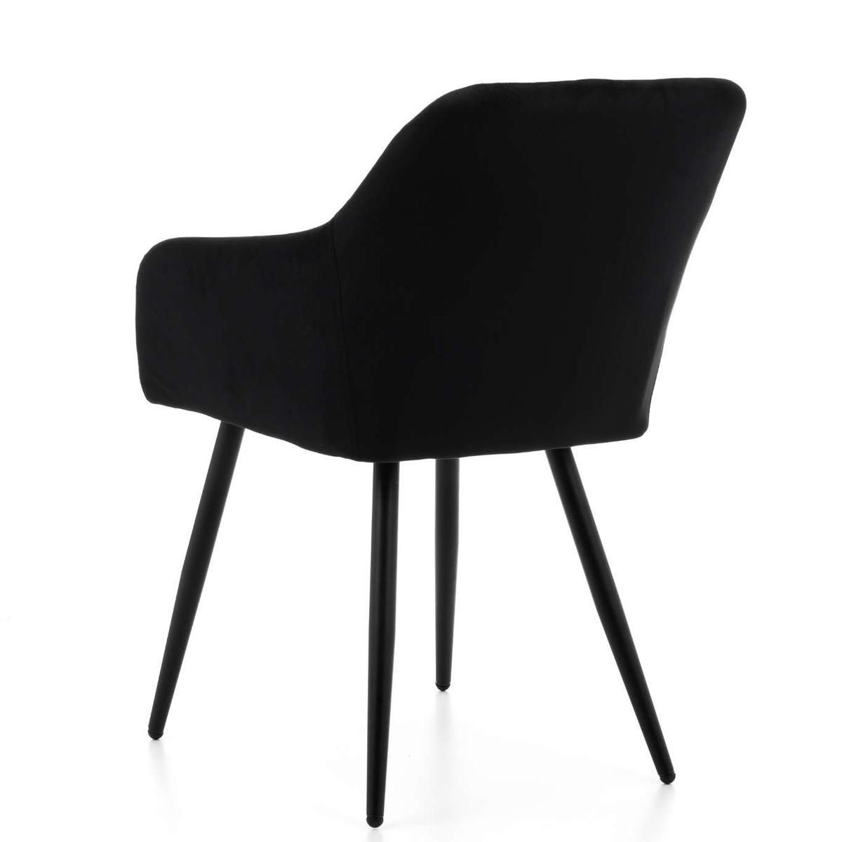 Krzesło TODI czarne pikowane welurowe do jadalni lub salonu nr. 7