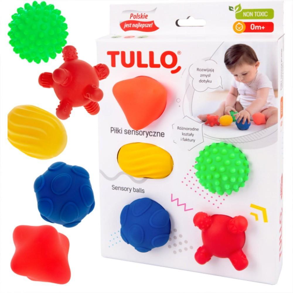 Zabawka sensoryczna kolorowe kształty 5 sztuk dla dziecka do zabawy  nr. 1
