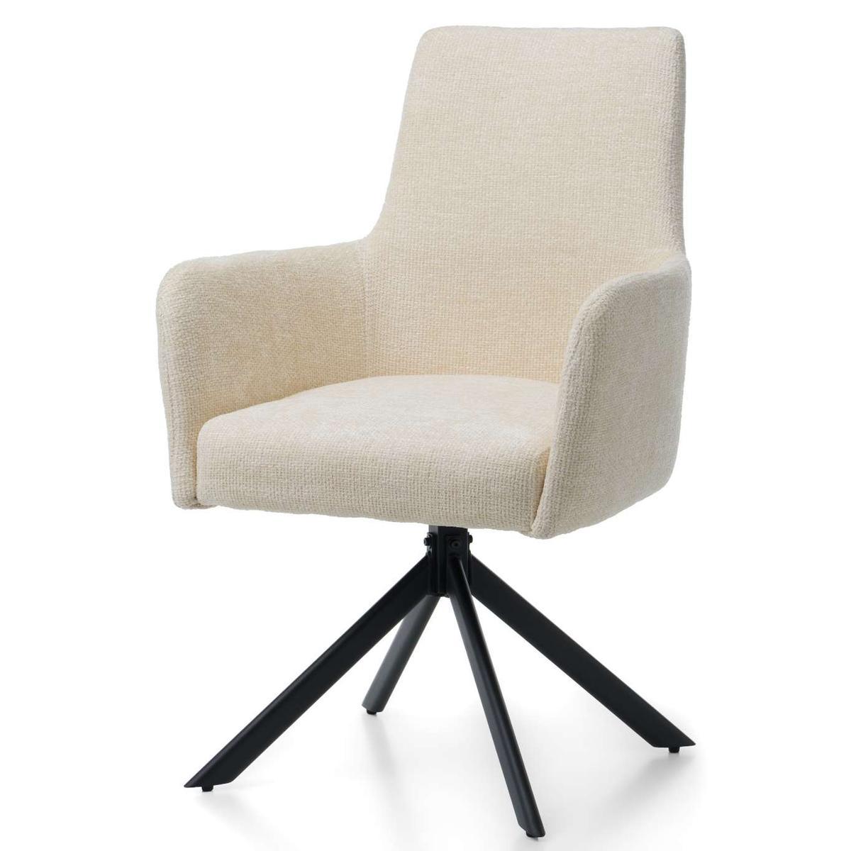 Krzesło TITO jasnobeżowe tapicerowane welurem do jadalni lub salonu  nr. 4