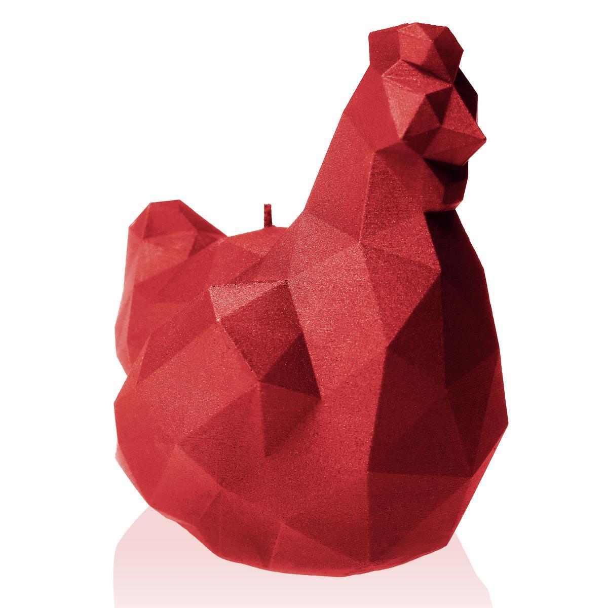 Świeca Chicken Low-Poly Red Small nr. 1