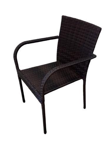 Krzesło ogrodowe SOTTILE 56x50x84 cm z technorattanu do ogrodu brązowe nr. 9