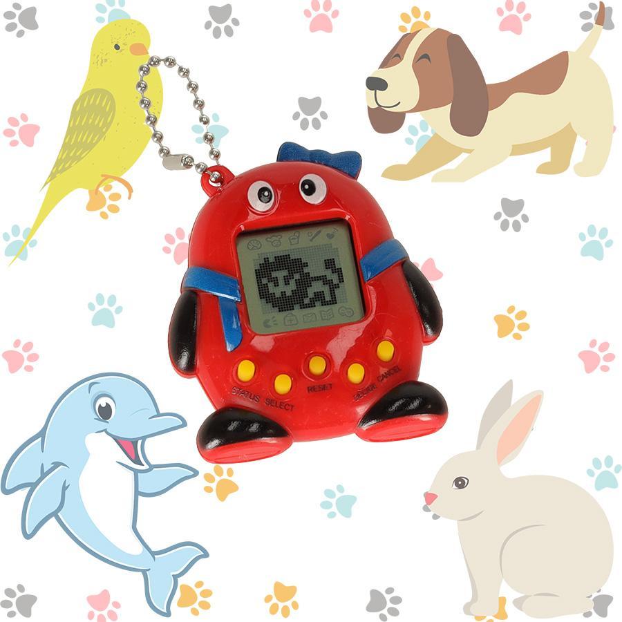 Zabawka Tamagotchi elektroniczna gra zwierzątko czerwone 2 Full Screen