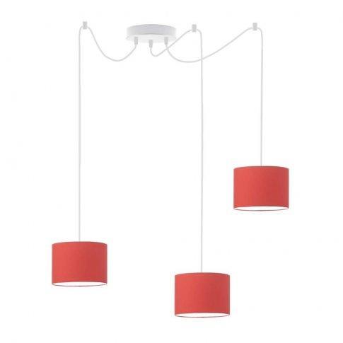 Lampa wisząca WAIKIKI W3 200x17,5x12 cm z regulacją do salonu czerwona nr. 1