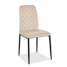 Krzesło MAVERIK 46x90x50 cm do jadalni welurowe tapicerowane velvet beżowe
