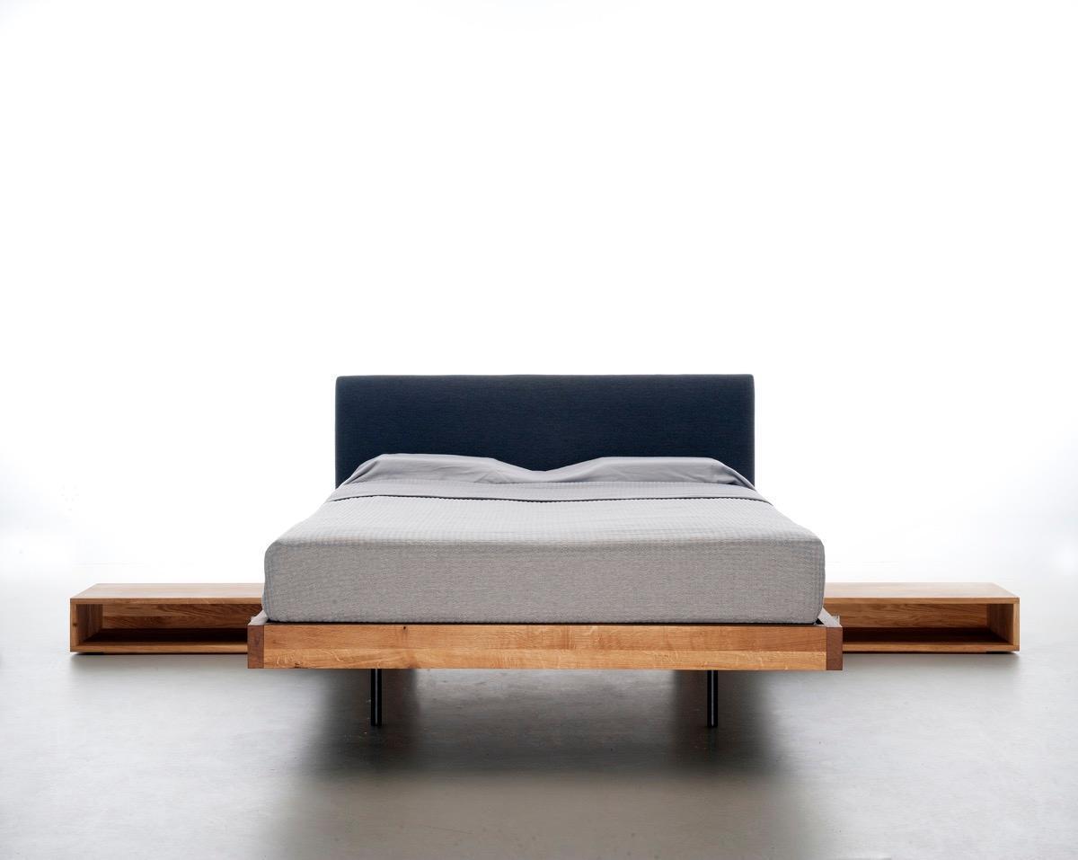 Łóżko SMOOTH 180x200 elegancka modna rama z litego drewna olchowego z tapicerowanym zagłówkiem nr. 5