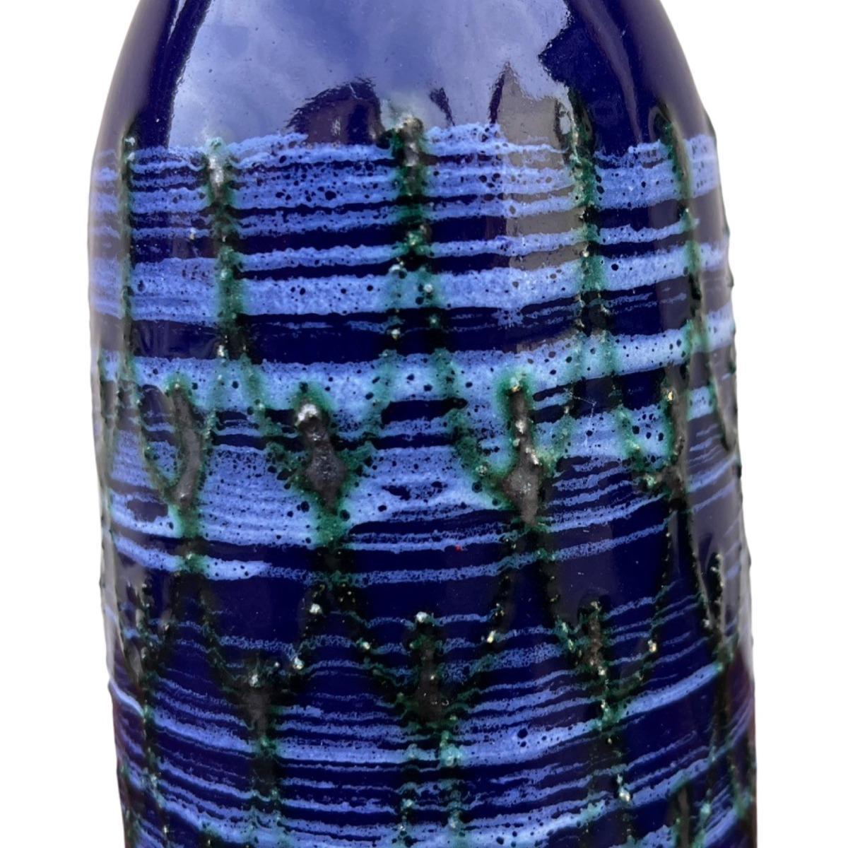 Kobaltowy ceramiczny wazon Strehla Keramik, Niemcy lata 60. 3 Full Screen