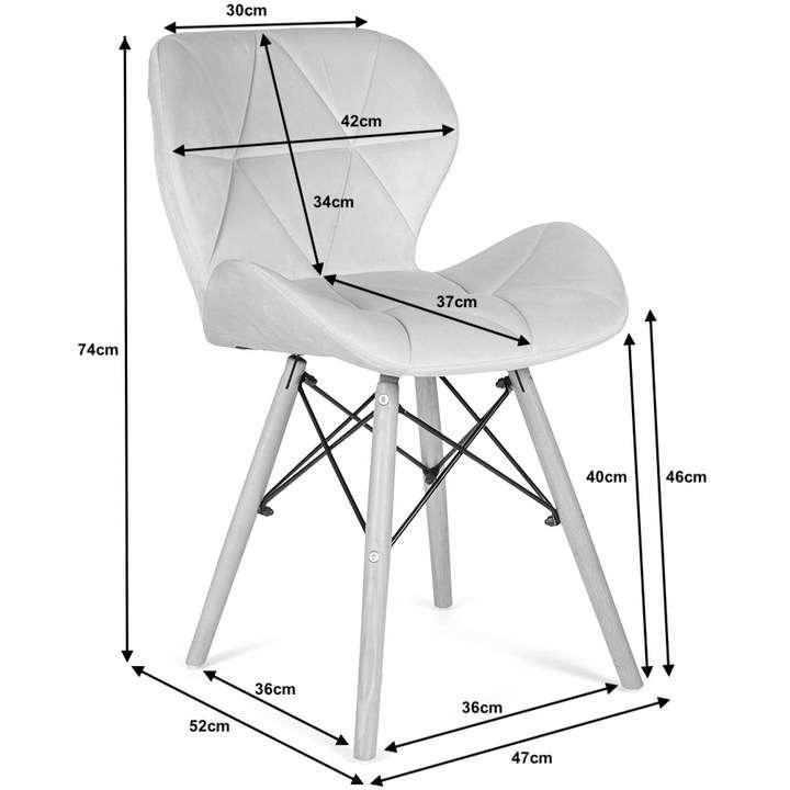 Krzesło DURO białe tapicerowane ekoskórą do jadalni lub salonu nr. 7